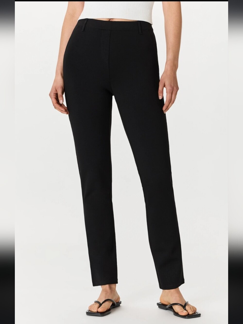Quince Ultra-Stretch Ponte Straight Leg Pants Pull-On Career Large Tall NWT